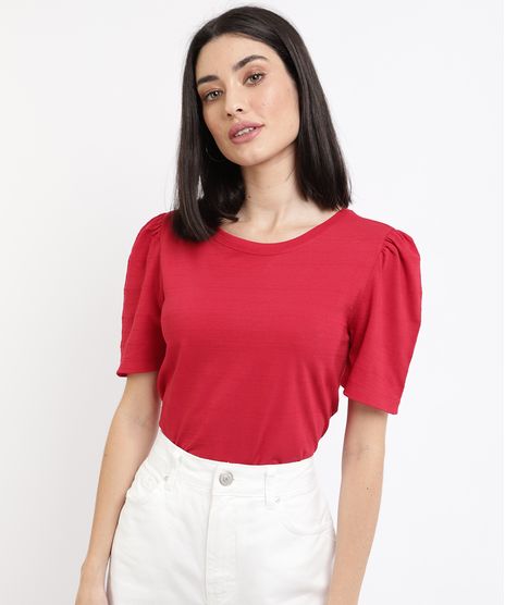 Blusa-Feminina-Basica-Texturizada-Manga-Bufante-Decote-Redondo-Vermelha-9856461-Vermelho_1