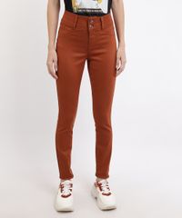 Calca-de-Sarja-Feminina-Super-Skinny-Pull-Up-Cintura-Media-Caramelo-9933559-Caramelo_1