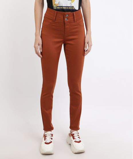 Calca-de-Sarja-Feminina-Super-Skinny-Pull-Up-Cintura-Media-Caramelo-9933559-Caramelo_1