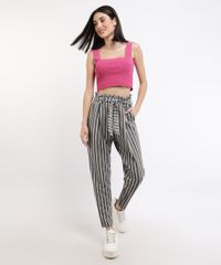 Calca-Feminina-Clochard-Estampada-Listrada-com-Faixa-para-Amarrar-Cinza-9958010-Cinza_3