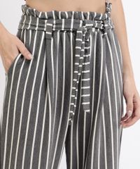 Calca-Feminina-Clochard-Estampada-Listrada-com-Faixa-para-Amarrar-Cinza-9958010-Cinza_4