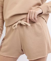 Pijama-de-Moletom-Feminino-Basico-com-Capuz-Manga-Longa-Bege-9962579-Bege_5