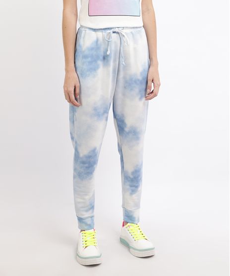 Calca-de-Moletom-Feminina-Jogger-Cintura-Alta-Estampada-Tie-Dye-Azul-9955894-Azul_1