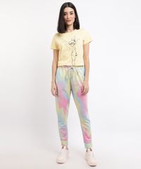 Blusa-Feminina-Tinker-Bell-Manga-Curta-Decote-Redondo--Amarela-9960524-Amarelo_3