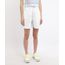 Bermuda-de-Sarja-Feminina-Reta-Cintura-Super-Alta-com-Bolsos-Branca-9963949-Branco_1