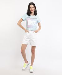 Bermuda-de-Sarja-Feminina-Reta-Cintura-Super-Alta-com-Bolsos-Branca-9963949-Branco_3
