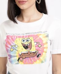 Blusa-Feminina-Bob-Esponja-Manga-Curta-Decote-Redondo-Branca-9957667-Branco_2
