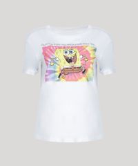 Blusa-Feminina-Bob-Esponja-Manga-Curta-Decote-Redondo-Branca-9957667-Branco_5