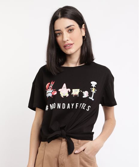 Blusa-Feminina-Bob-Esponja-com-No-Manga-Curta-Decote-Redondo-Preta-9957417-Preto_1