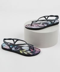 Rasteirinha-Feminina-Havaianas-Luna-Print-Estampada-de-Folhagens-Preta-9956059-Preto_1