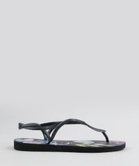 Rasteirinha-Feminina-Havaianas-Luna-Print-Estampada-de-Folhagens-Preta-9956059-Preto_2