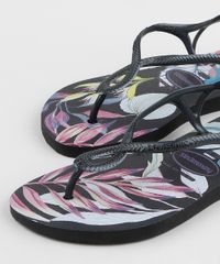 Rasteirinha-Feminina-Havaianas-Luna-Print-Estampada-de-Folhagens-Preta-9956059-Preto_3