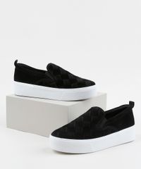 Tenis-Slip-On-Feminino-Via-Uno-com-Tresse-Preto-9964826-Preto_1