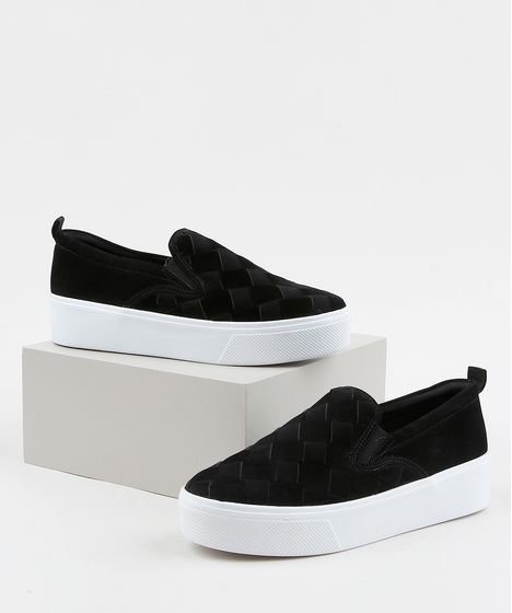 slip on preto via uno