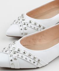 Sapatilha-Feminina-Via-Uno-Bico-Fino-com-Tachas--Branca-9964827-Branco_3