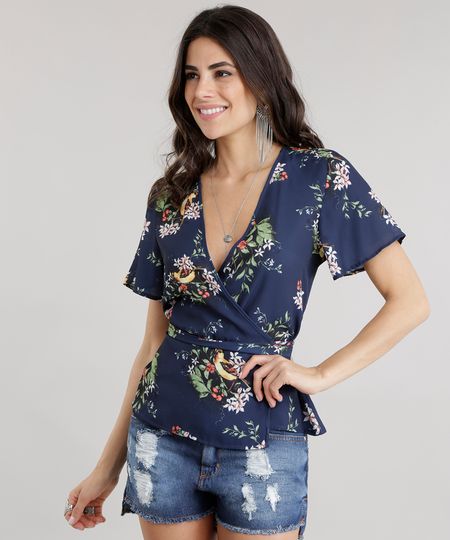blusa transpassada cea