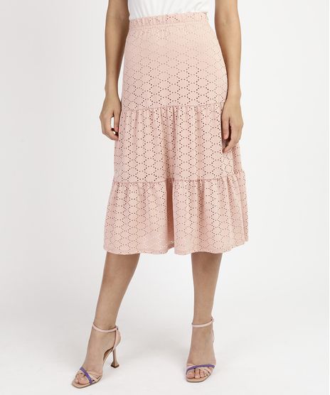 Saia-de-Laise-Feminina-Midi-com-Recortes-Rose-9953397-Rose_1