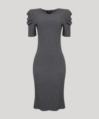 Vestido-Feminino-Midi-Canelado-Manga-Bufante-Cinza-Mescla-Escuro-9953621-Cinza_Mescla_Escuro_5