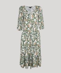 Vestido-Feminino-Midi-Estampa-de-Folhagens-Manga-Curta-com-Botoes-Multicor-9953808-Multicor_5