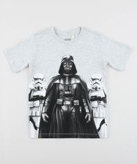 Camiseta-Infantil-Darth-Vader-Star-Wars-Manga-Curta-Gola-Careca-Cinza-Mescla-Claro-8823758-Cinza_Mescla_Claro_1