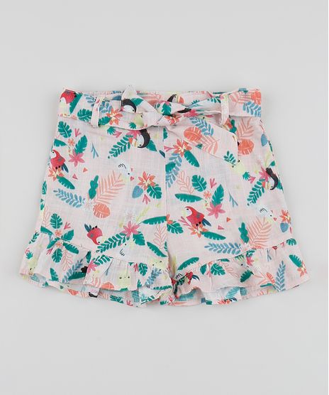 Short-Infantil-Clochard-Estampado-de-Tucanos-com-Babados-Rosa-Claro-9955030-Rosa_Claro_1