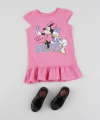 Vestido-Infantil-Minnie-e-Margarida-com-Babados-Manga-Curta-Pink-9955320-Pink_3