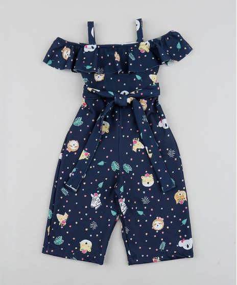 Macacao-Infantil-Estampado-de-Bichos-Ciganinha-Open-Shoulder-Manga-Curta-Azul-Marinho-9955901-Azul_Marinho_1