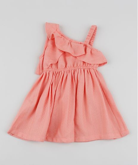 Vestido-Infantil-Ombro-So-com-Babados-Manga-Curta-Coral-9957168-Coral_1