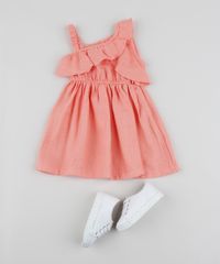 Vestido-Infantil-Ombro-So-com-Babados-Manga-Curta-Coral-9957168-Coral_3