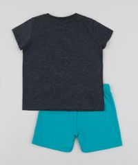 Conjunto-Infantil-Pateta-de-Camiseta-Manga-Curta-Cinza-Mescla-Escuro---Short--Verde-Agua-9952704-Verde_Agua_4
