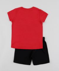 Conjunto-Infantil-Harry-Potter-de-Camiseta-Manga-Curta-Vermelha---Short--Preto-9952705-Preto_4