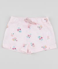 Short-Infantil-Estampado-Floral-com-Cordao--Rosa-Claro-9952745-Rosa_Claro_1