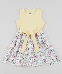 Vestido-Infantil-Borboletas-Sem-Manga-com-Faixa-para-Amarrar-Amarelo-9953021-Amarelo_1