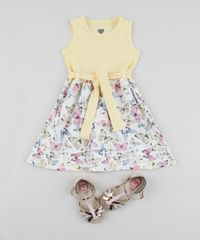 Vestido-Infantil-Borboletas-Sem-Manga-com-Faixa-para-Amarrar-Amarelo-9953021-Amarelo_3