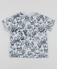 Camiseta-Infantil-Estampado-de-Fundo-do-Mar-com-Bolso-Manga-Curta-Gola-Careca-Cinza-Mescla-Claro-9954961-Cinza_Mescla_Claro_2