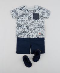 Camiseta-Infantil-Estampado-de-Fundo-do-Mar-com-Bolso-Manga-Curta-Gola-Careca-Cinza-Mescla-Claro-9954961-Cinza_Mescla_Claro_3