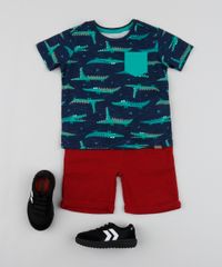 Camiseta-Infantil-Estampado-de-Jacares-com-Bolso-Manga-Curta-Gola-Careca-Azul-Marinho-9954964-Azul_Marinho_3