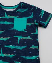Camiseta-Infantil-Estampado-de-Jacares-com-Bolso-Manga-Curta-Gola-Careca-Azul-Marinho-9954964-Azul_Marinho_4