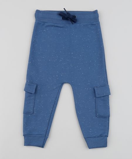 Calca-de-Moletom-Infantil-Saruel-com-Bolsos-Azul-9955190-Azul_1