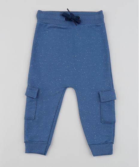 Calca-de-Moletom-Infantil-Saruel-com-Bolsos-Azul-9955190-Azul_1