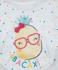 Blusa-Infantil-Abacaxi-com-Poas-Coloridos-Manga-Curta-Off-White-9955853-Off_White_4