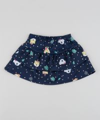 Saia-Infantil-Curta-Estampada-de-Bichos-com-Camadas--Azul-Marinho-9955900-Azul_Marinho_2