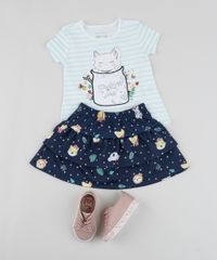 Saia-Infantil-Curta-Estampada-de-Bichos-com-Camadas--Azul-Marinho-9955900-Azul_Marinho_3