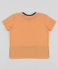 Camiseta-Infantil-com-Recortes-e-Bolsinho-Manga-Curta-Gola-Careca-Laranja-9956338-Laranja_2