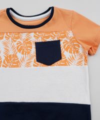 Camiseta-Infantil-com-Recortes-e-Bolsinho-Manga-Curta-Gola-Careca-Laranja-9956338-Laranja_4