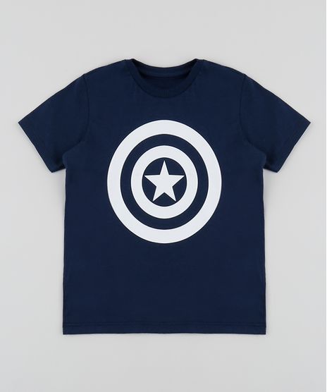 Camiseta-Infantil-Capitao-America-Manga-Curta-Gola-Careca-Azul-Escuro-9954125-Azul_Escuro_1