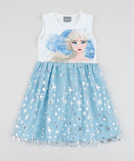 Vestido-Infantil-Elsa-Frozen-com-Brilho-e-Tule-sem-Manga--Branca-9945890-Branco_1