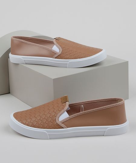 Tenis-Feminino-Moleca-Slip-On-Matelasse-Marrom-9947275-Marrom_1 Tenis-Feminino-Moleca-Slip-On-Matelasse-Marrom-9947275-Marrom_1