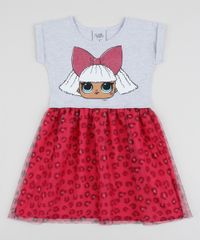 Vestido-Infantil-Lol-Surprise-Manga-Curta-com-Tule-Cinza-9956566-Cinza_1