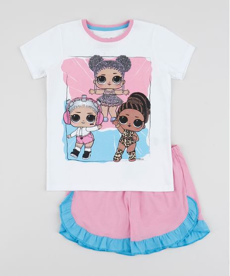 Pijama-Infantil-Lol-Surprise-Manga-Curta-Branco-9958964-Branco_1